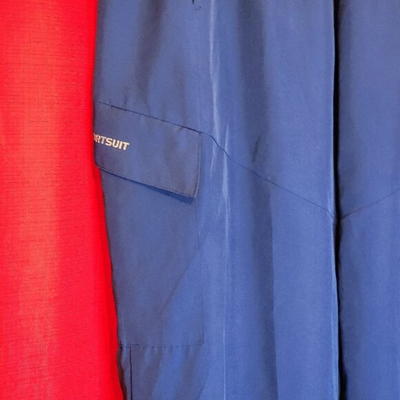 Men's Jogger Pants Pockets Side Zips Blue Size Medium - Picture 5 of 15